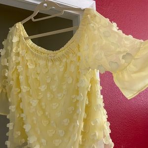 Adiva cabana blouse - yellow flower